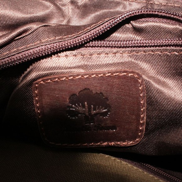 Berchirly Green Brown Canvas Messenger Bag Laptop Lined Buckle Snap Closure - Picture 8 of 12